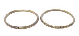 Pair of Filipino Brass Bangle Bracelets