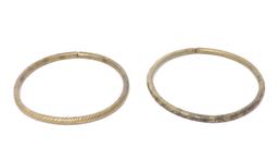 Pair of Filipino Brass Bangle Bracelets