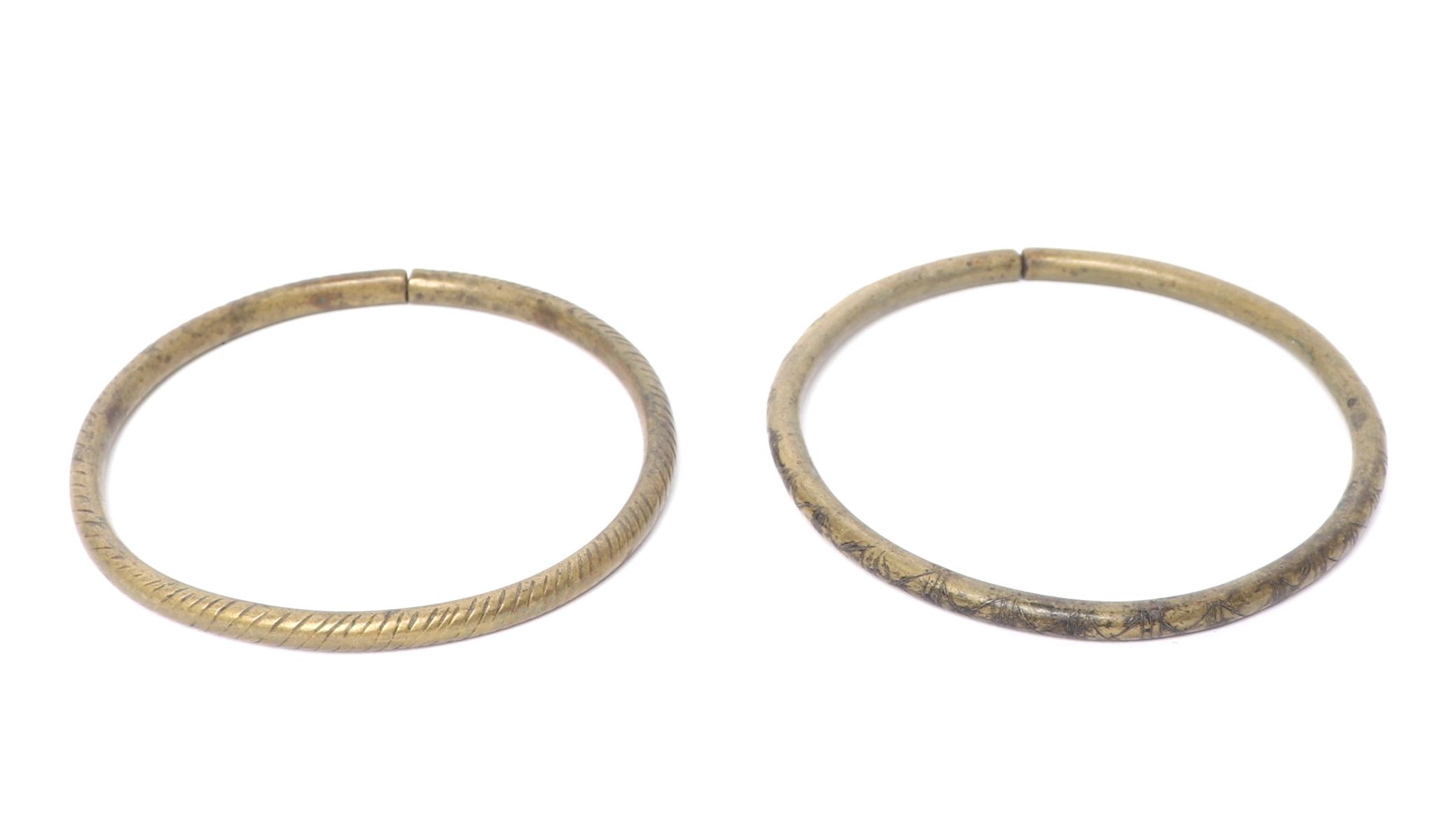 Pair of Filipino Brass Bangle Bracelets