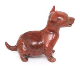 Very Large Colima Redware Dog, 300 BCE - 300CE