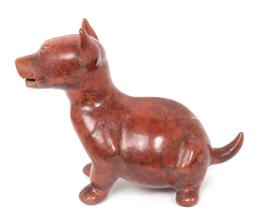 Very Large Colima Redware Dog, 300 BCE - 300CE