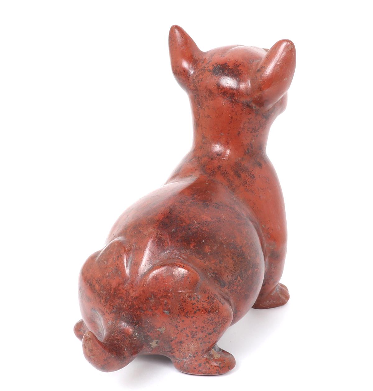 Very Large Colima Redware Dog, 300 BCE - 300CE