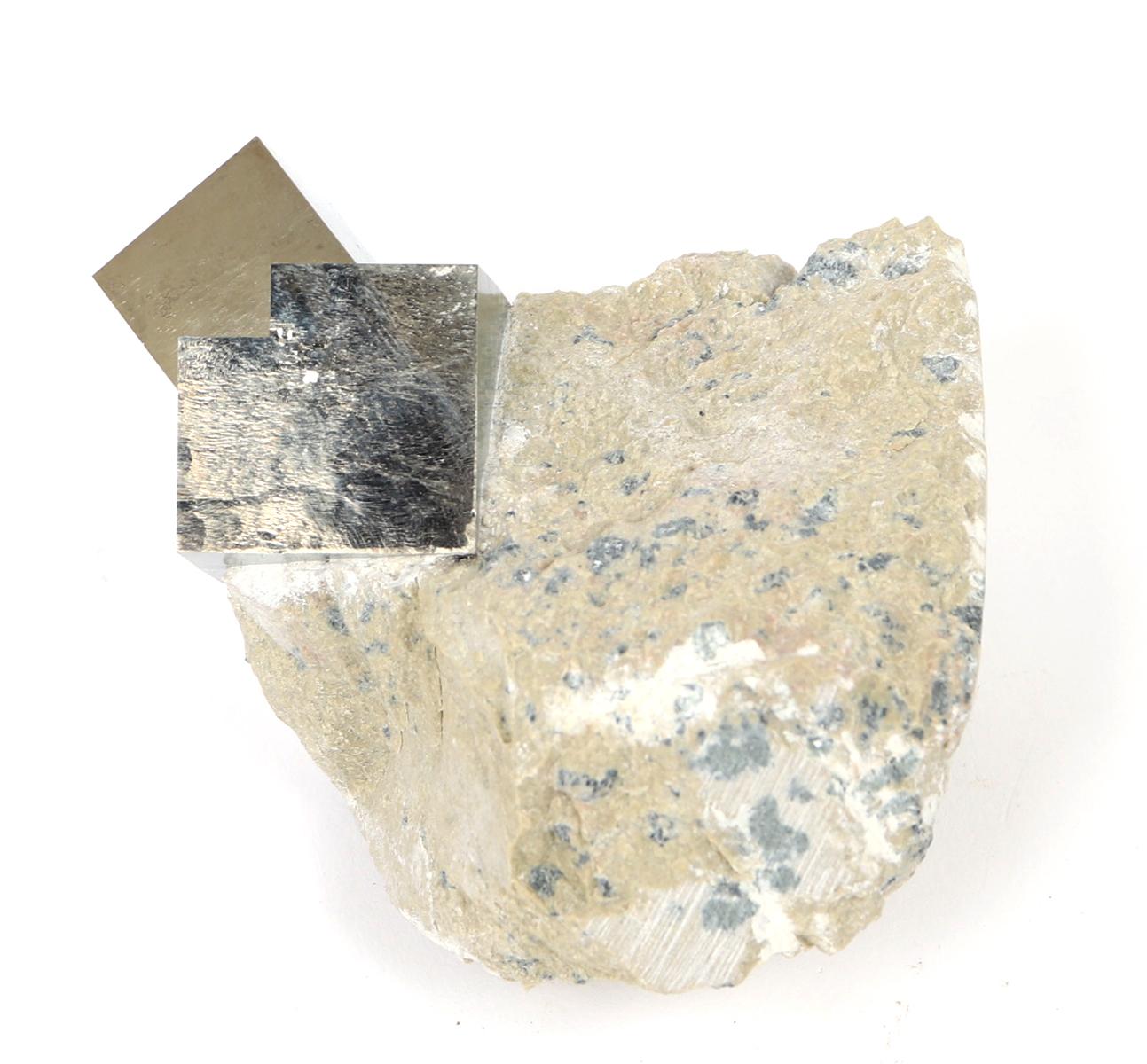 Pyrite Cube on Basalt