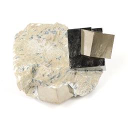 Pyrite Cube on Basalt