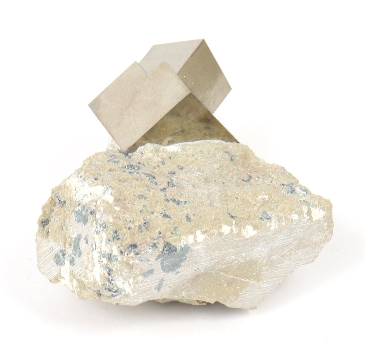 Pyrite Cube on Basalt