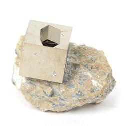 Pyrite Cube in Matrix, La Roja, Spain