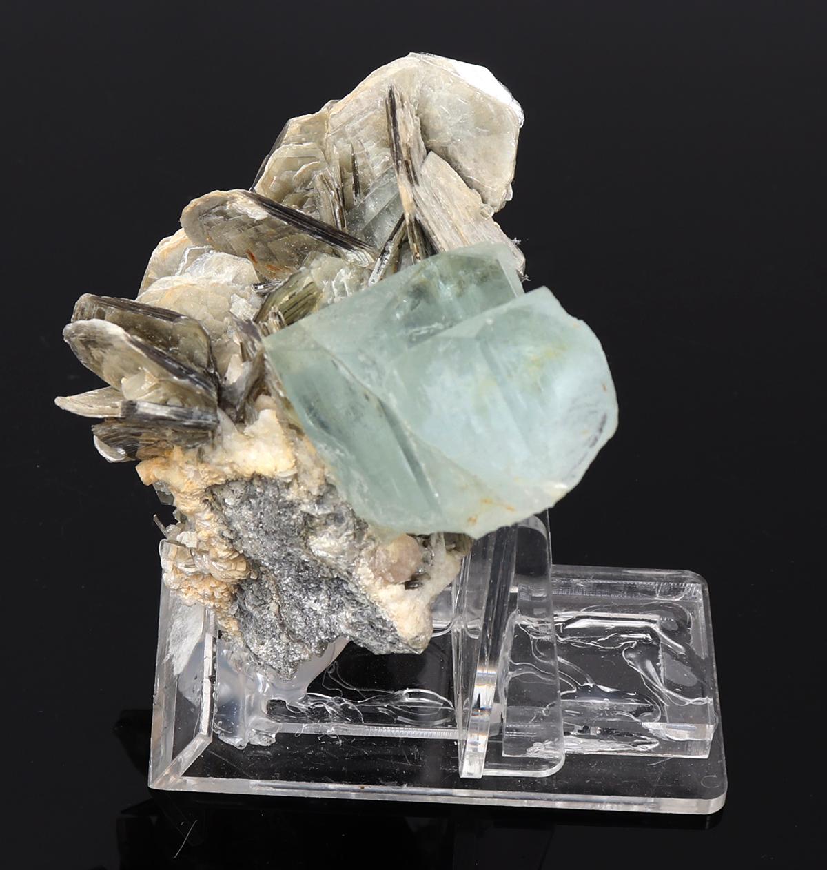 Aquamarine on Mica Mineral Specimen