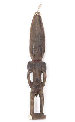 Tall PNG Painted Wood Spirit Figure