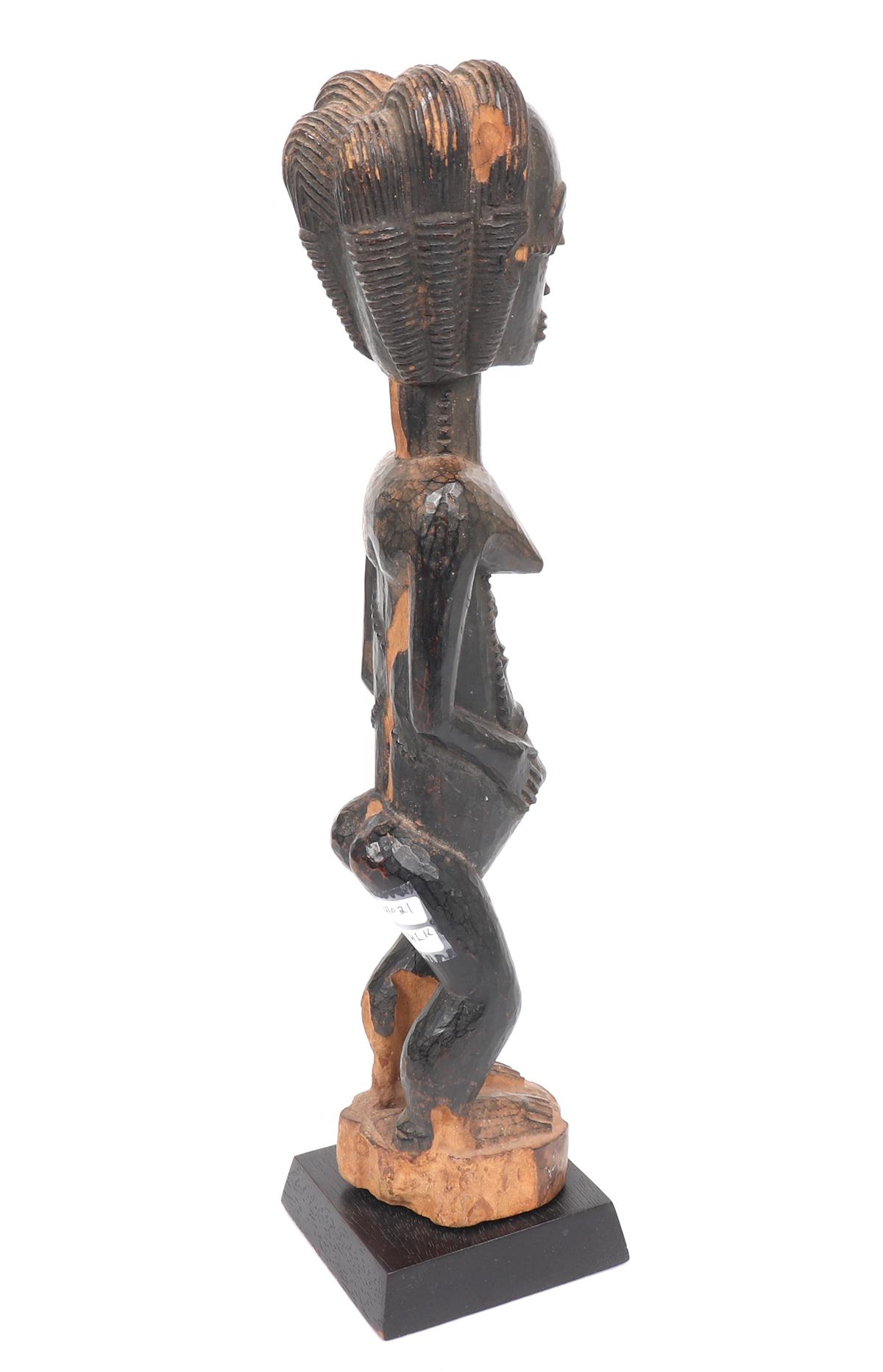 Tall African Baule Wood Carved Fertility Idol