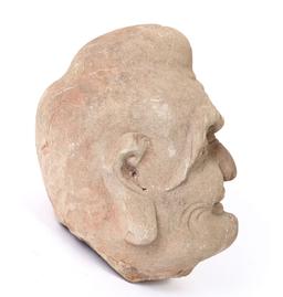 Rare Sandstone Luohan Head, probably Ming Dynasty