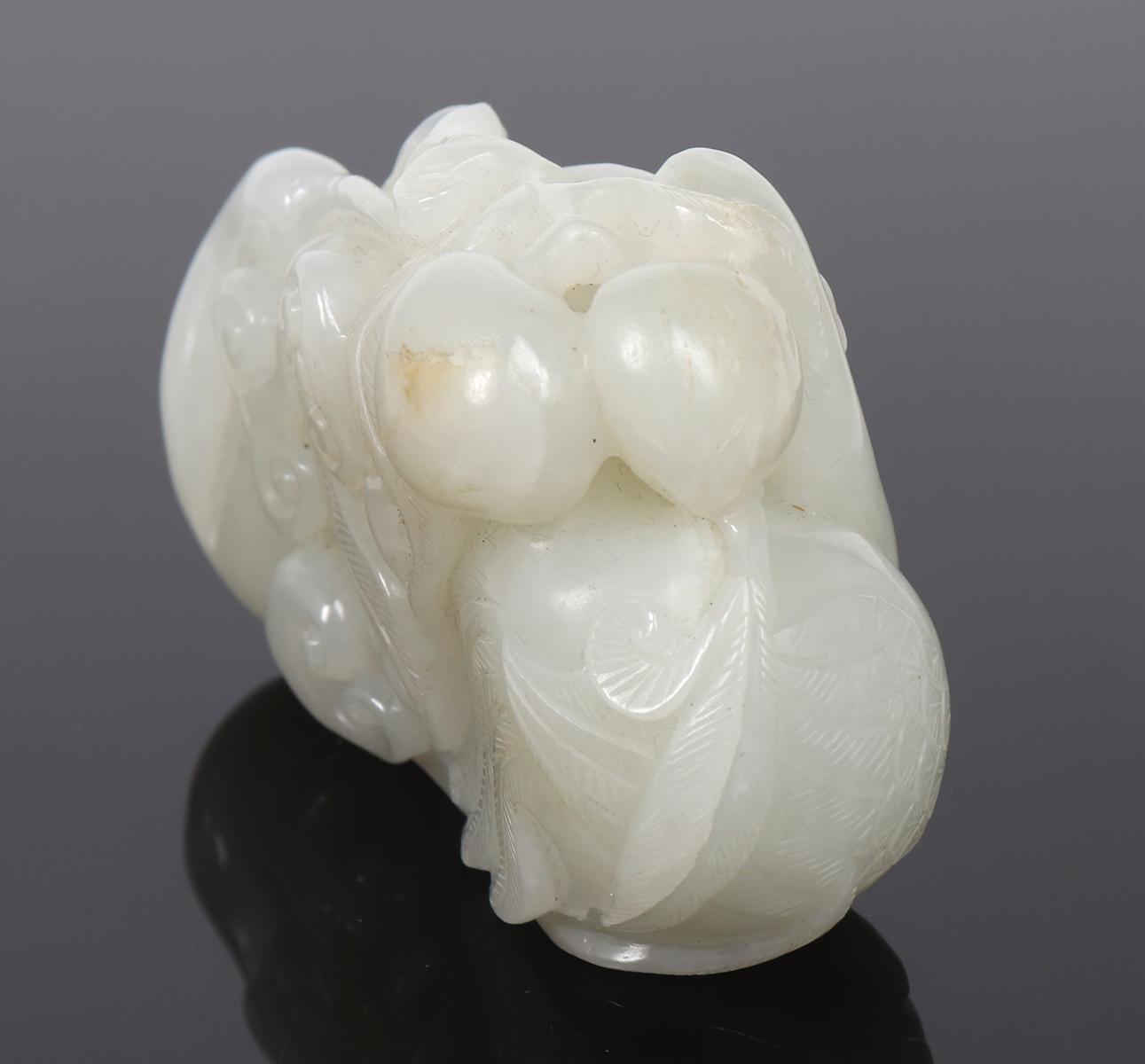 Chinese Pierced & Carved White Jade Crane, Qing Dynasty 1644-1912 CE