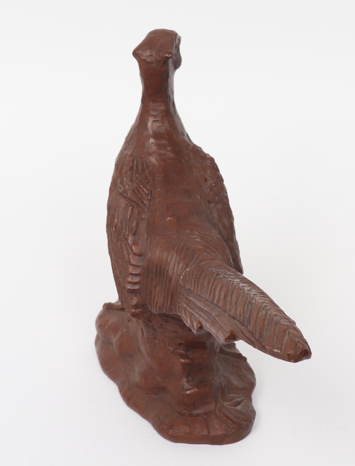 Chinese Wood Carved Pheasant Figure