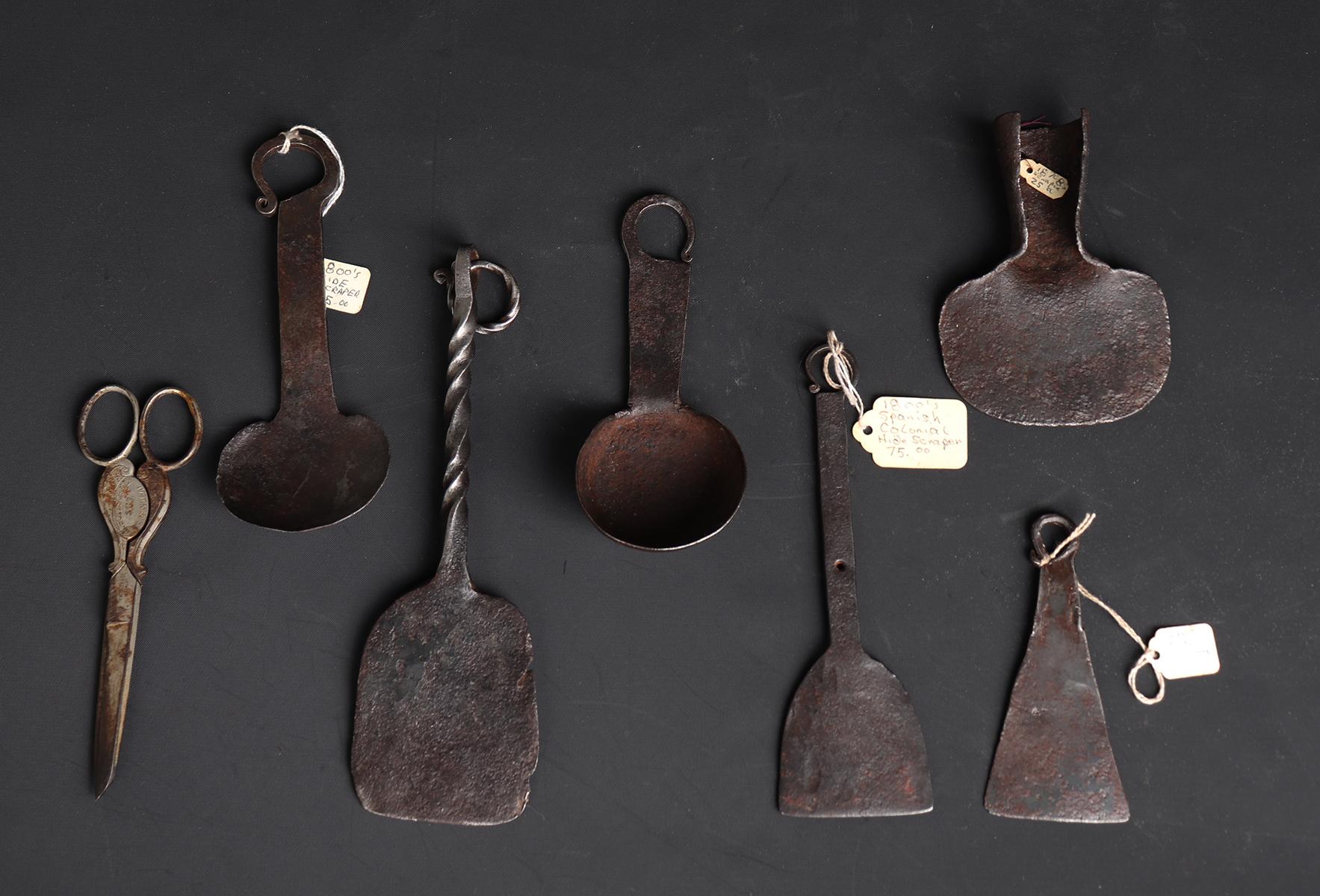 Assorted lot of Early Wrought Iron Tools, Circa 1800's