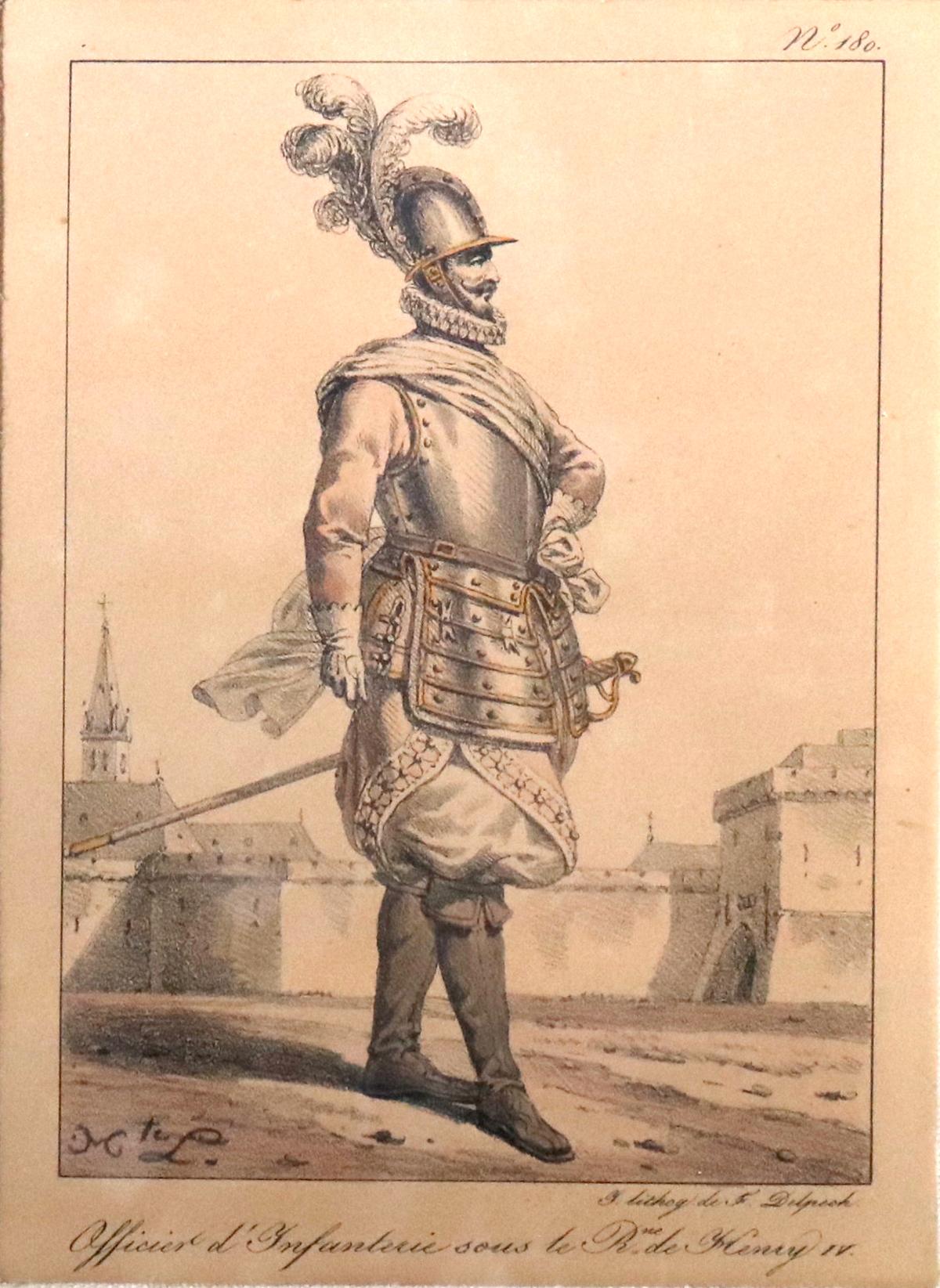 (2) Lithographs' of King's Soldiers in Armour