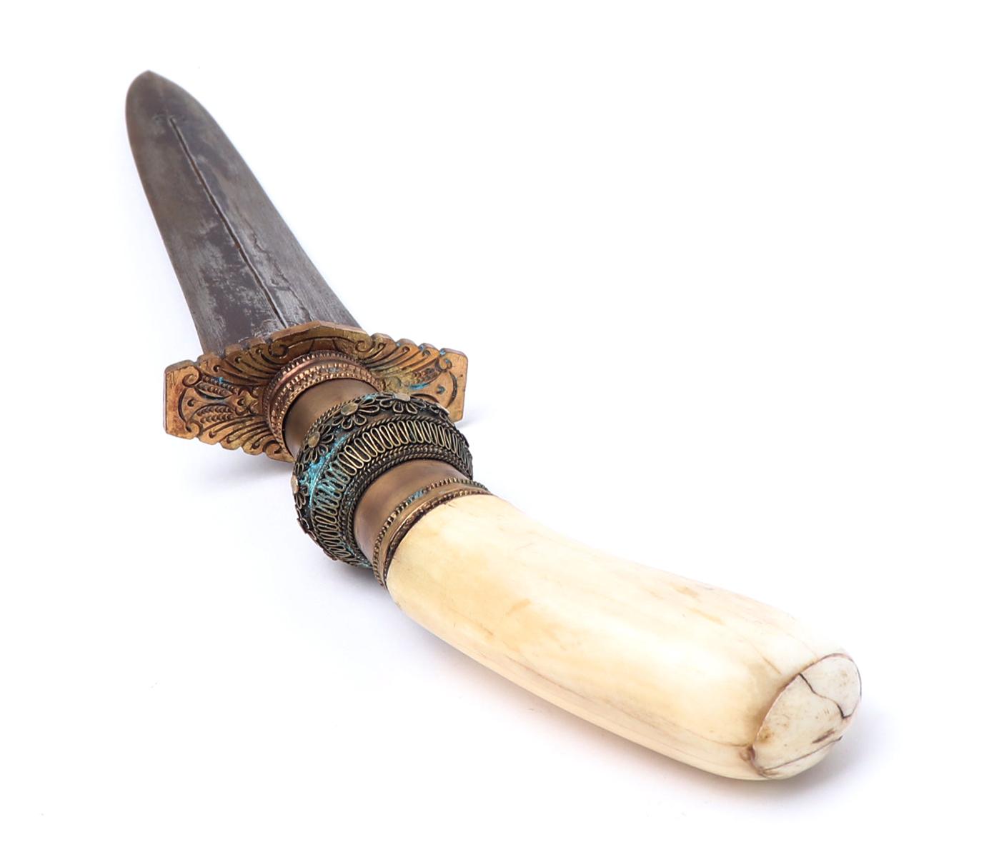 Philippines Moro Punal Gilt Dagger