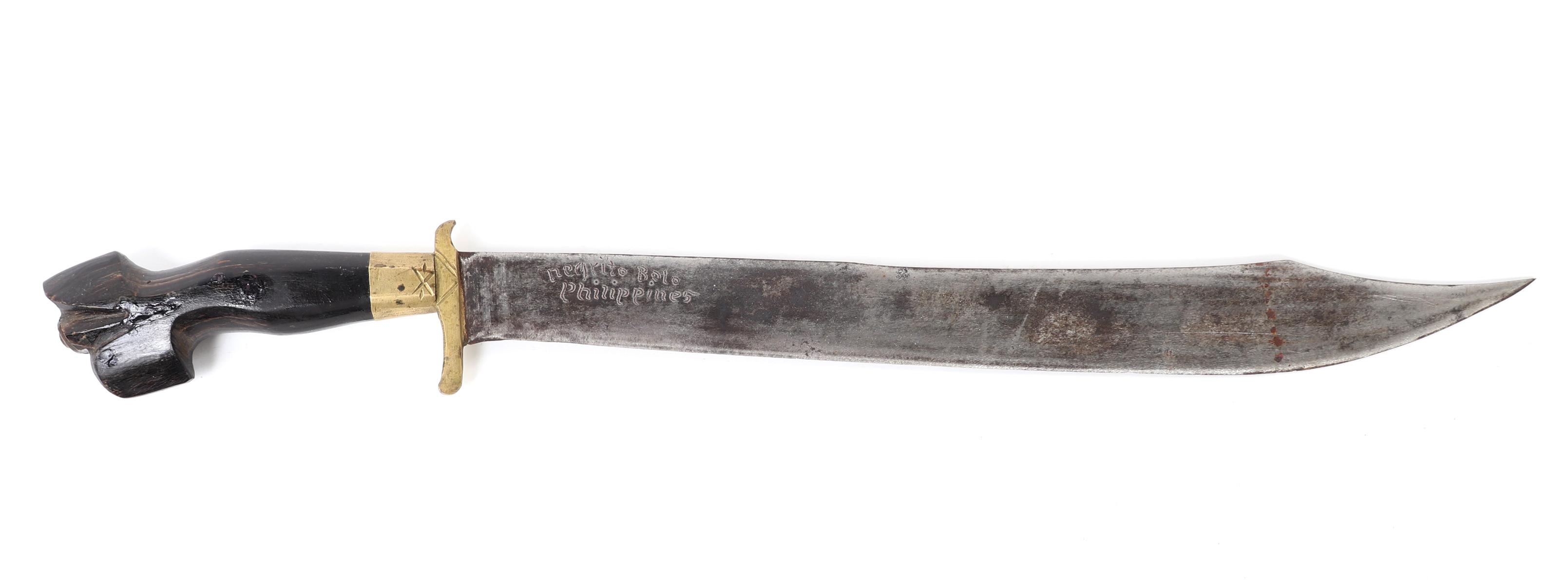 Engraved Negrito Bolo Sword