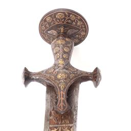 'The Hunt' Chiseled Tulwar Sword, 18th century