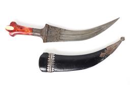 Blood Dyed "Tiger Tooth" Khanjar Dagger w/Sheath