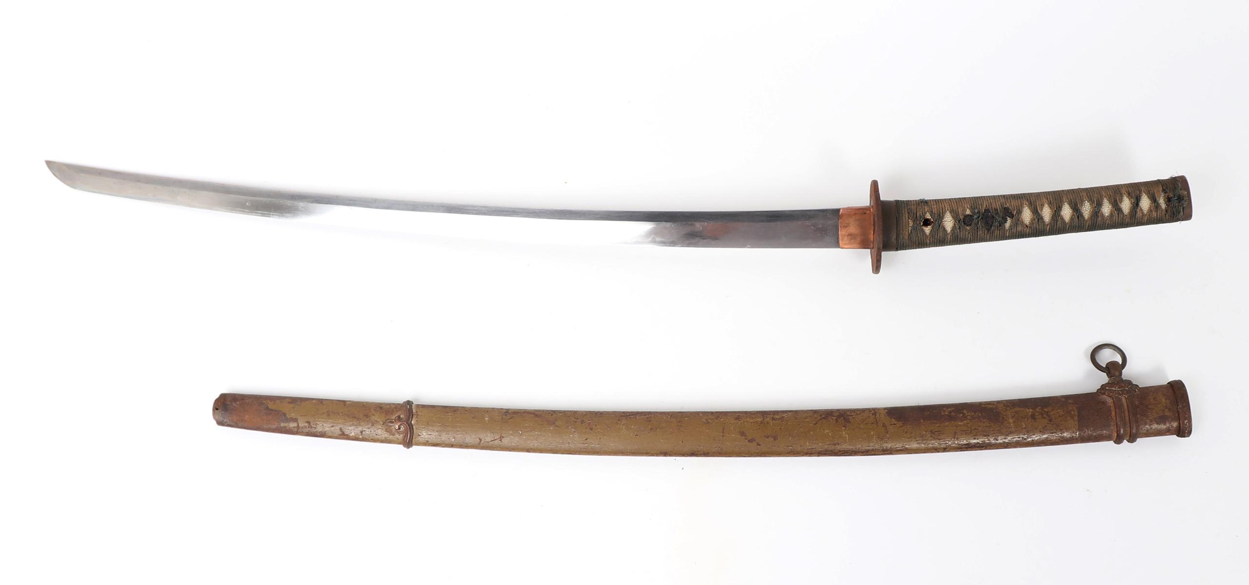 Japanese WWII Army Officers Sword w/ Scabbard