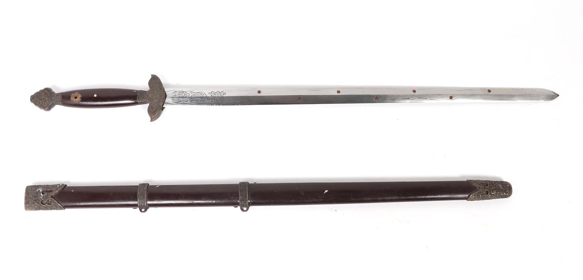 Chinese Jian Straight Sword with Scabbard