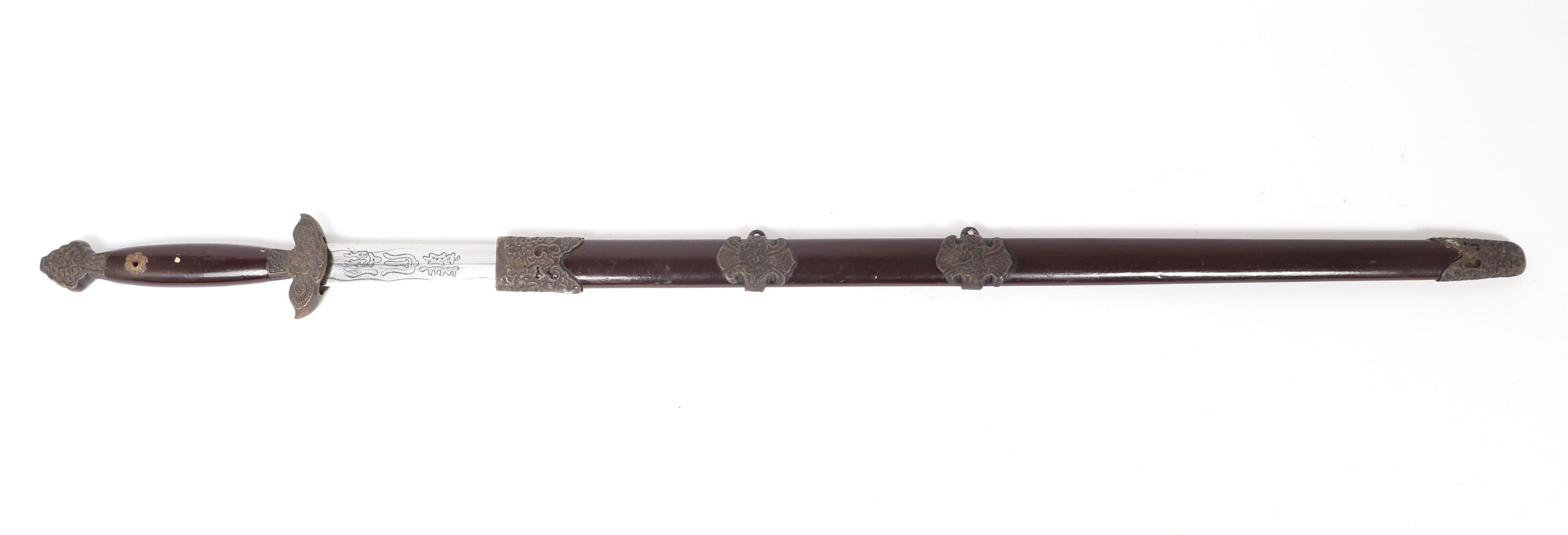 Chinese Jian Straight Sword with Scabbard