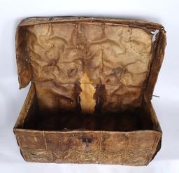 Spanish Colonial 'Petaca' Leather Traveling Chest, 18th C.