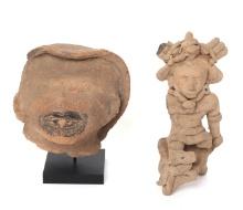 Vera Cruz Pottery Had & Standing Figure