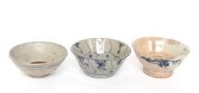Trio of Antique Chinese Ceramic Bowls