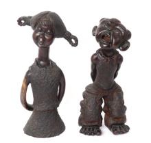 Hardwood Carved Children's Statues