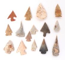 Group of 15 Native American Arrowheads