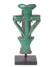 Excellent Green Painted Whistle, Mossi peoples