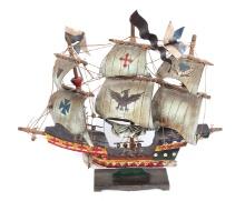 Vintage Model of Santa Maria Style Ship