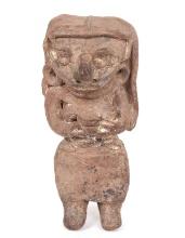 Standing Female Figure w/Headdress & Offering, Michoacan 500 BCE-200 CE
