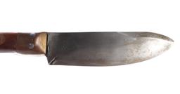 19th Century Hunting Knife with Leather Sheath