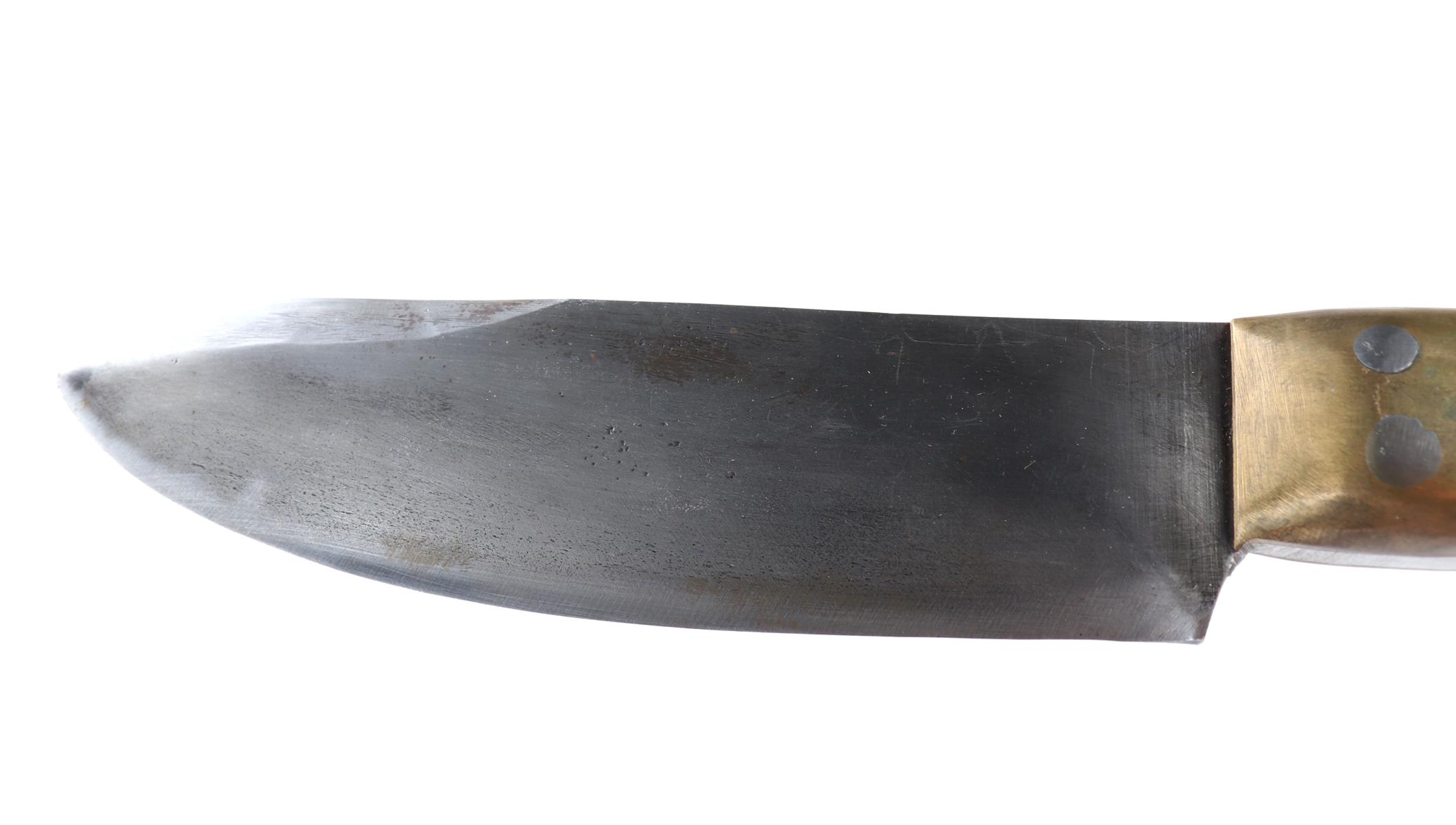 19th Century Hunting Knife with Leather Sheath
