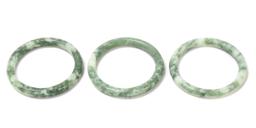 Trio of Chinese Marble Stone Bangles