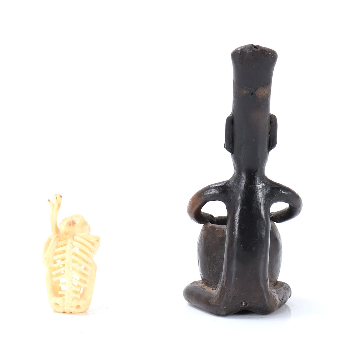 Pre-Columbian Style Figure with Resin Skeleton