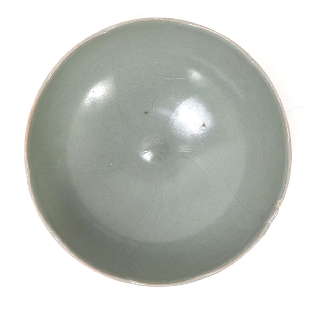 Celadon Crackle Glazed Korean Teacup and Saucer
