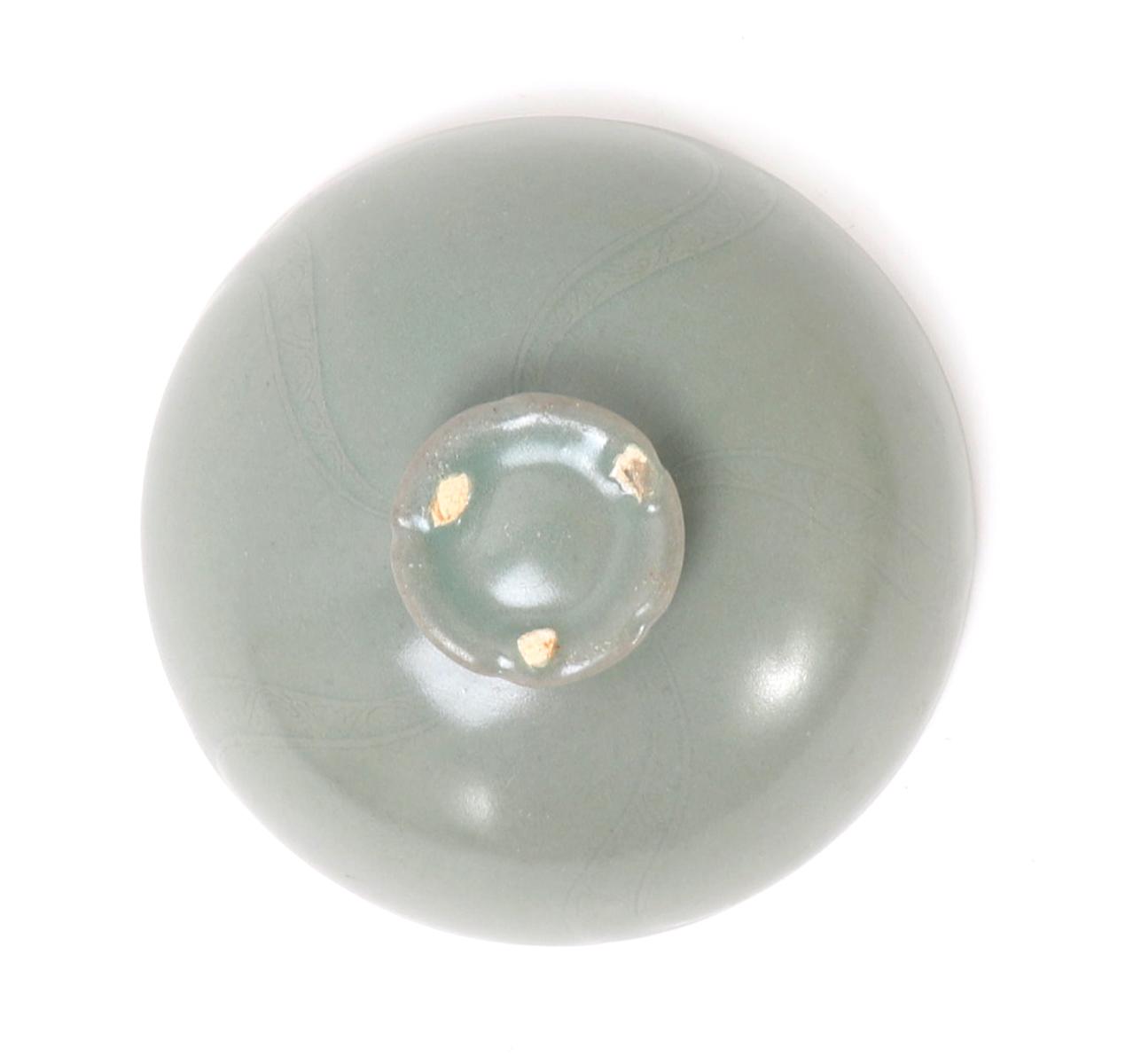 Celadon Crackle Glazed Korean Teacup and Saucer
