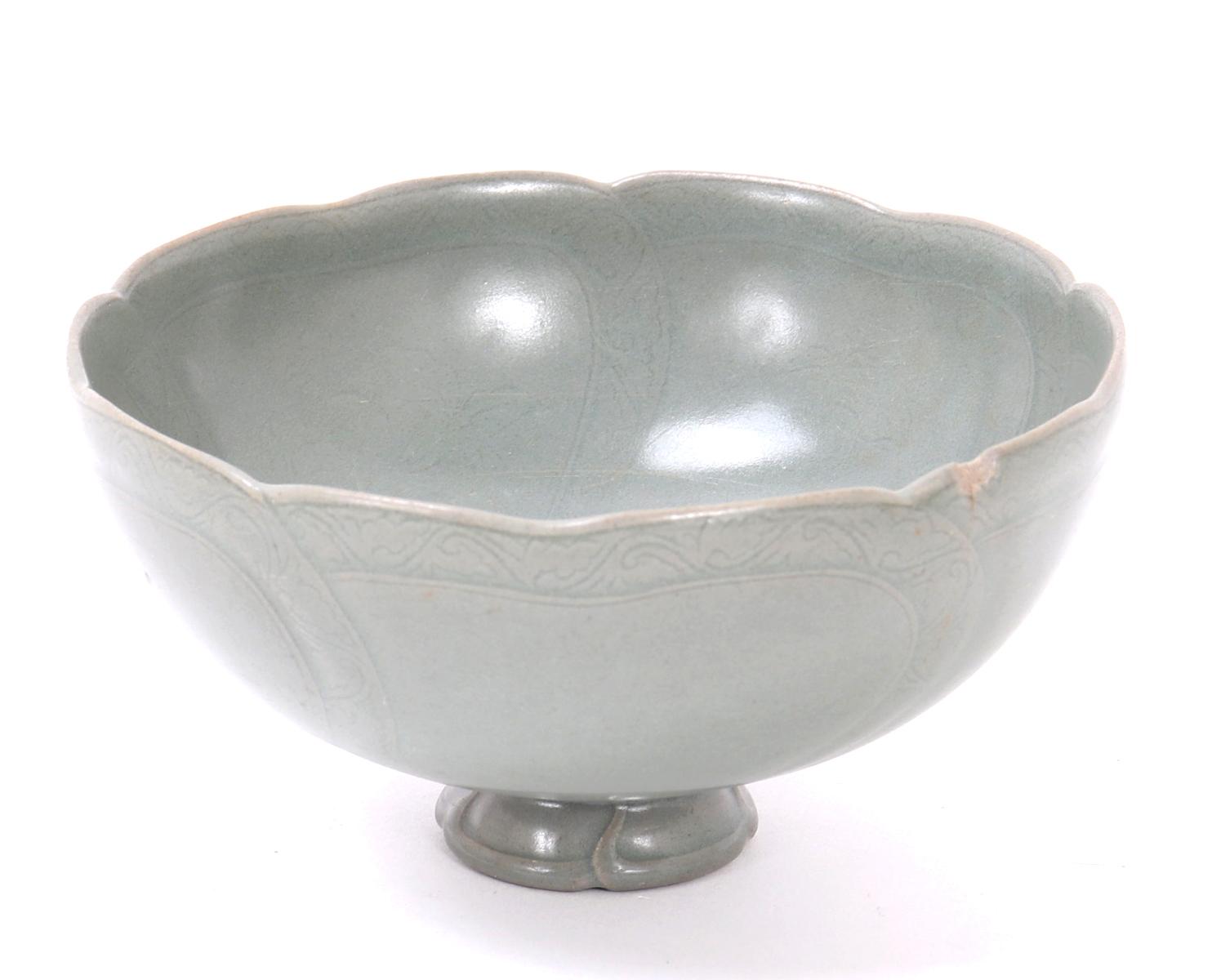 Celadon Crackle Glazed Korean Teacup and Saucer