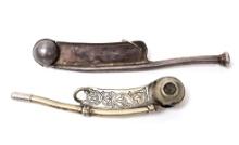 Two Bosun Whistle, One Sterling British Navy