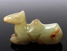 Chinese Miniature Jade Camel Pendant