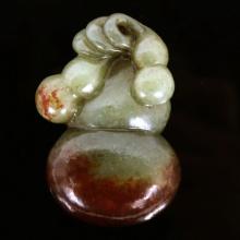 Chinese Jade Double Gourd Pendant