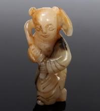 Chinese Miniature White Jade Figure