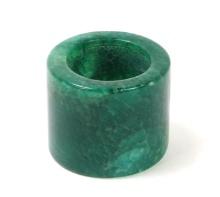 Chinese Bright Green Hardstone Archers Ring