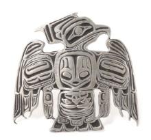 PNW Sterling Silver Thunderbird Pin