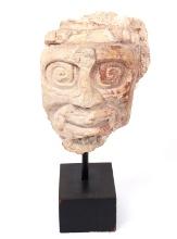 Maya 'Hallucinating' Stucco Deity Head 600 CE - 900 CE