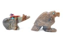 Nice Pair of Native American Carved Animal Fetishes