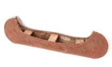 Vintage Birch Bark Model Canoe