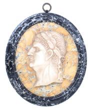 Grand Tour Mixed Marble Emperor Plaque